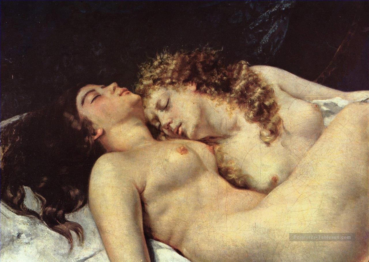 Sommeil homosexualité lesbienne érotique Gustave Courbet Peintures à l'huile